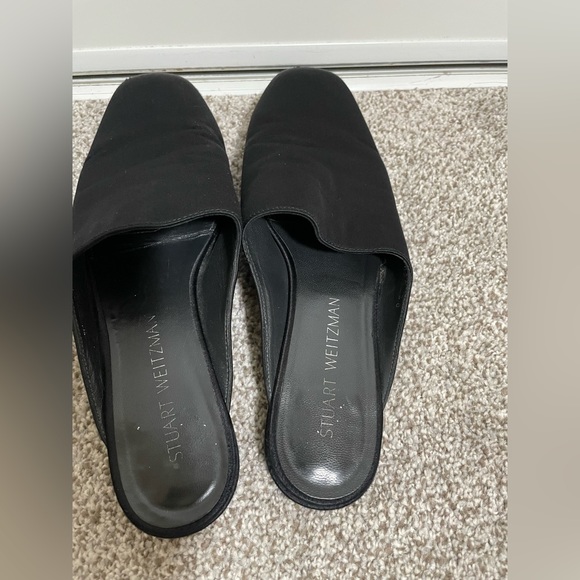 Stuart Wietzman Mulearky shoes in black satin - Picture 8 of 11
